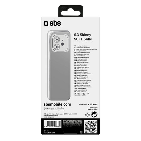 SBS - Ovitek Skinny za iPhone 12 in 12 Pro, prozoren