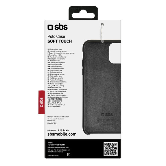 SBS - Ovitek Polo One za iPhone 12 in 12 Pro, črn