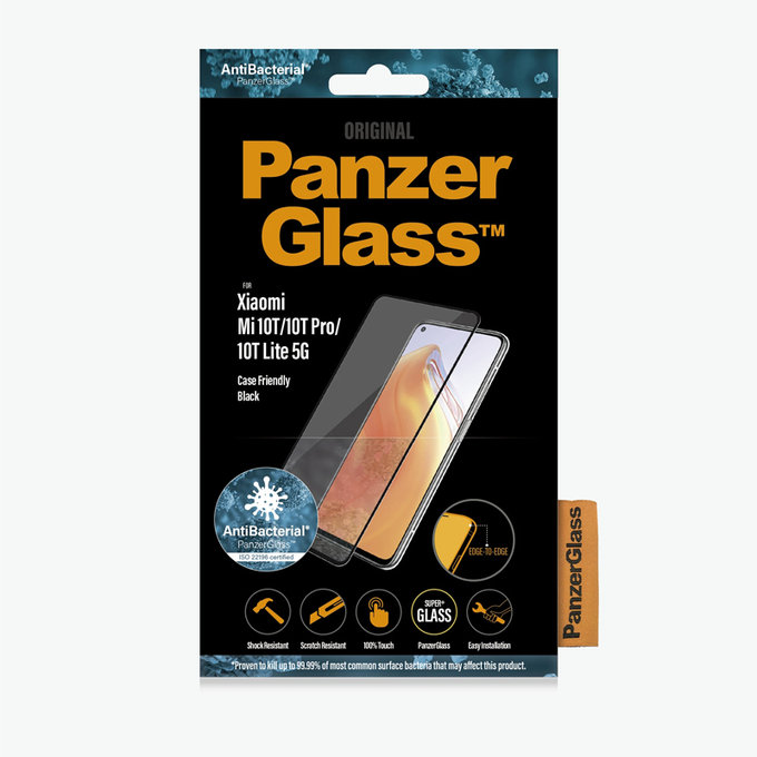 PanzerGlass - Tempered Glass Case Friendly za Xiaomi Mi 10T Lite, črna