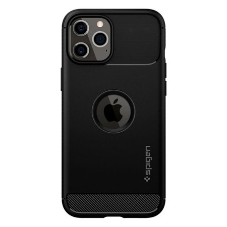 Spigen - Ovitek Rugged Armor za iPhone 12 a 12 Pro, črna