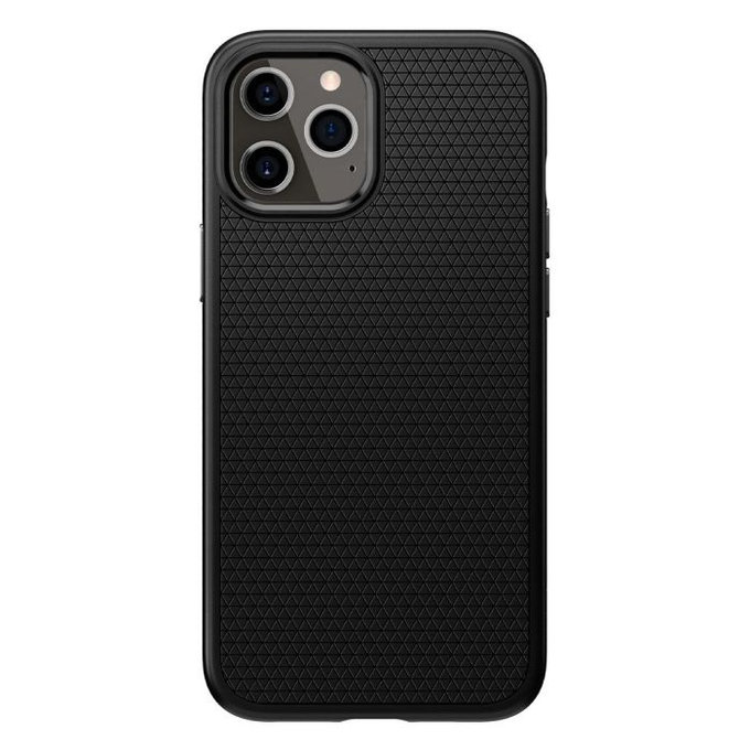 Spigen - Ovitek Liquid Air za iPhone 12 a 12 Pro, črna
