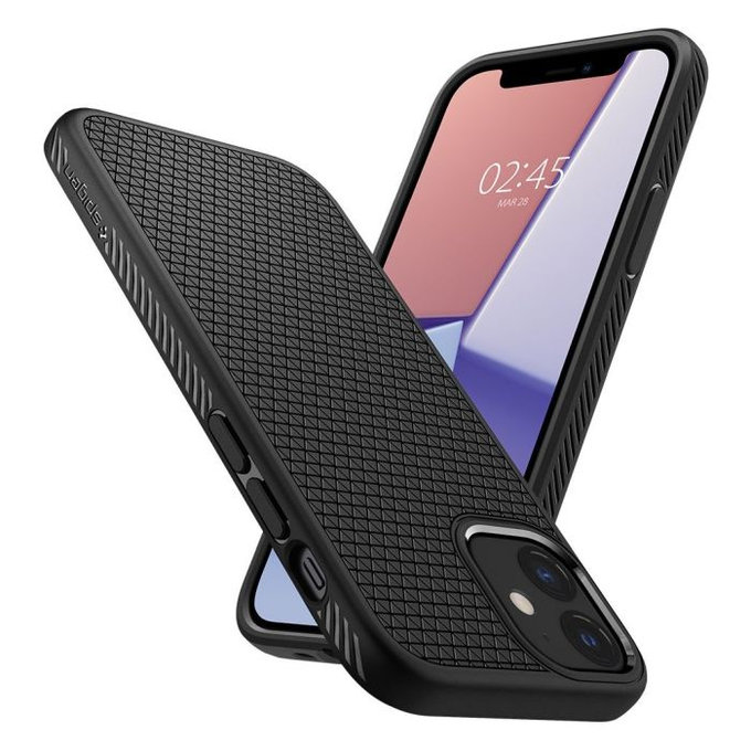 Spigen - Ovitek Liquid Air za iPhone 12 mini, črna