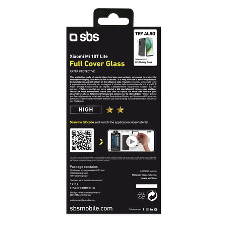 SBS - Tempered Glass Full Cover za Xiaomi Mi 10T Lite 5G, črn