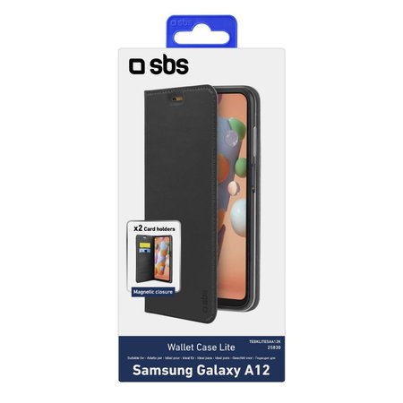 SBS - Ovitek Book Wallet Lite za Samsung Galaxy A12, črn