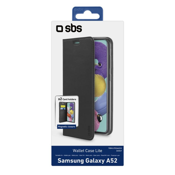 SBS - Ovitek Book Wallet Lite za Samsung Galaxy A52, črn