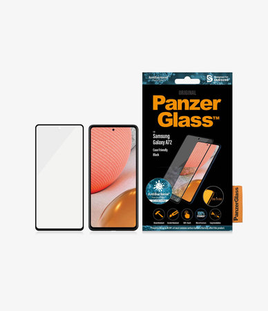 PanzerGlass - Kaljeno Steklo Case Friendly AB za Samsung Galaxy A72, črn