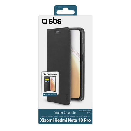 SBS - Ovitek Book Wallet Lite za Xiaomi Redmi Note 10 Pro, črn