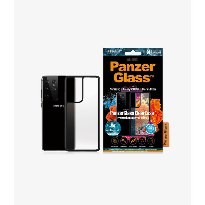 PanzerGlass - Ovitek ClearCase AB za Samsung Galaxy S21 Ultra, črn