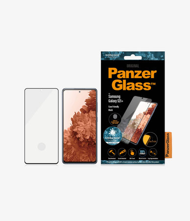 PanzerGlass - Kaljeno Steklo Case Friendly AB za Samsung Galaxy S21+, Fingerprint komp., črn