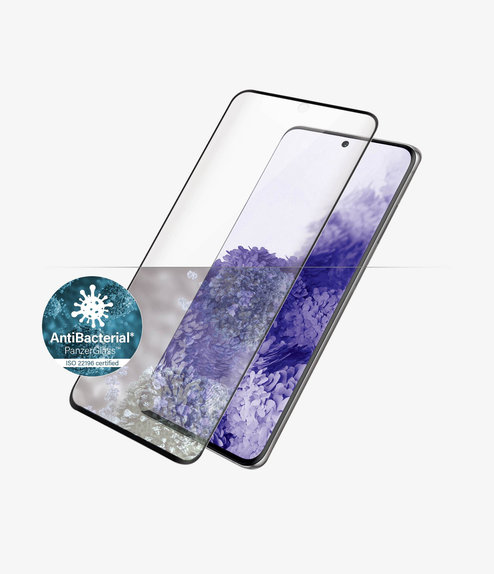 PanzerGlass - Kaljeno Steklo Case Friendly AB za Samsung Galaxy S21 Ultra, Fingerprint komp., črn