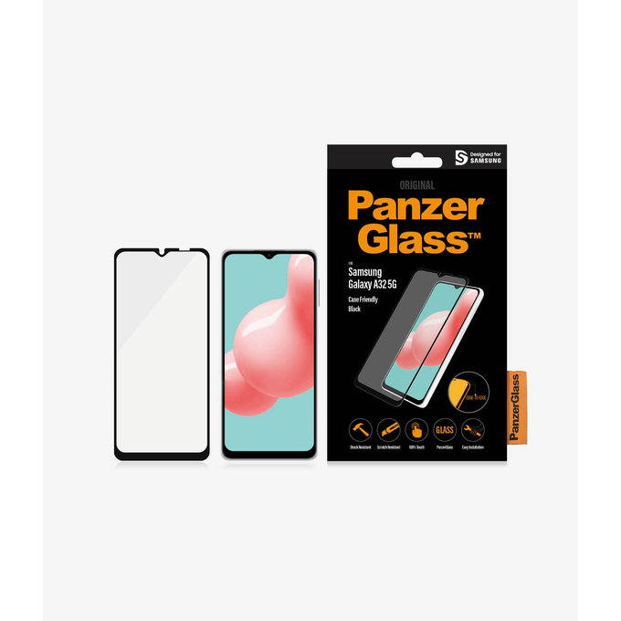 PanzerGlass - Kaljeno Steklo Case Friendly za Samsung Galaxy A32 5G, črn