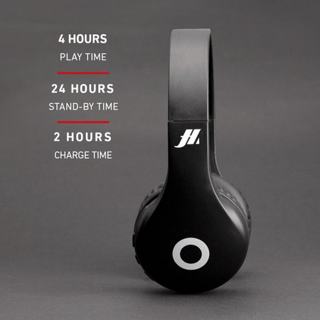 SBS Music Hero - Stereo brezžične slušalke z mikrofonom, črne