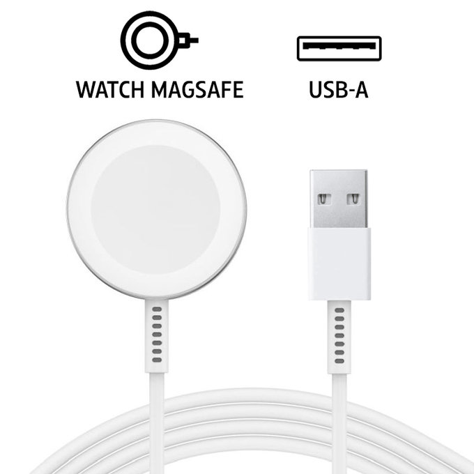 Magnetni polnilni kabel za Apple Watch, USB-A, 1 m, Stainless Steel, bulk