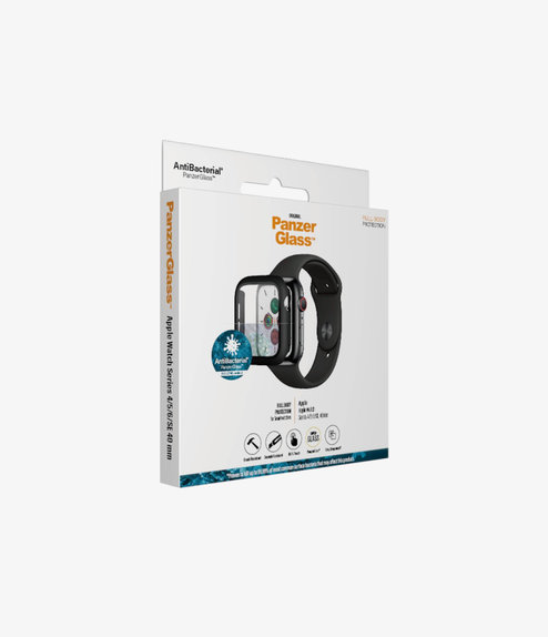 PanzerGlass - Kaljeno Steklo Full Body AB za Apple Watch 4, 5, 6, SE (1st gen) in SE (2nd gen) 40mm, črn