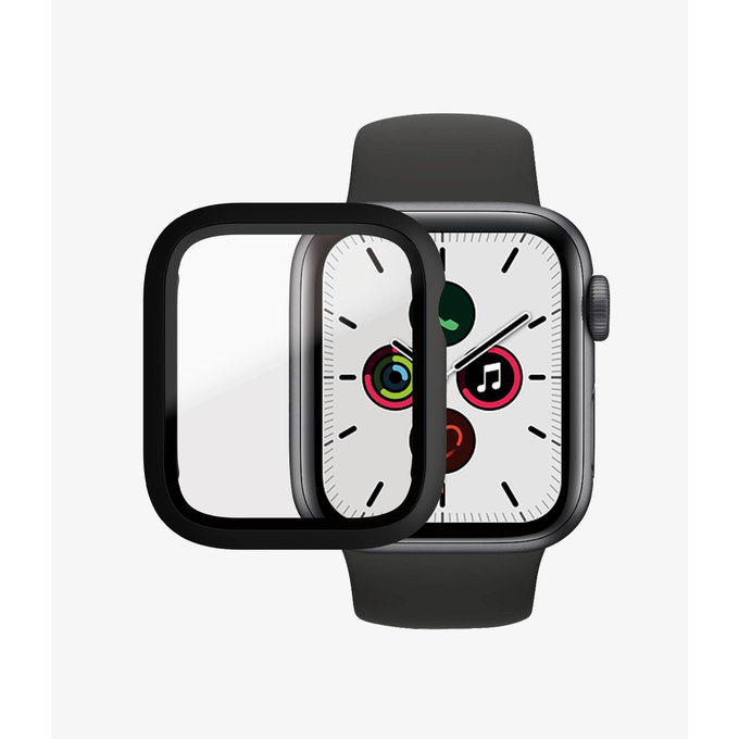 PanzerGlass - Kaljeno Steklo Full Body AB za Apple Watch 4, 5, 6, SE (1st gen) in SE (2nd gen) 40mm, črn