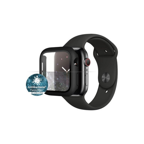 PanzerGlass - Kaljeno Steklo Full Body AB za Apple Watch 4, 5, 6, SE (1st gen) in SE (2nd gen) 44mm, črn