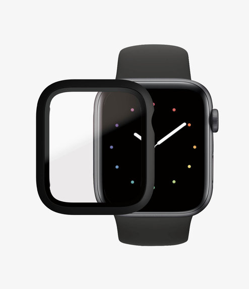 PanzerGlass - Kaljeno Steklo Full Body AB za Apple Watch 4, 5, 6, SE (1st gen) in SE (2nd gen) 44mm, črn