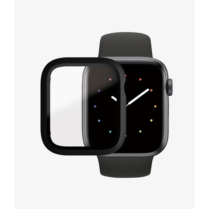 PanzerGlass - Kaljeno Steklo Full Body AB za Apple Watch 4, 5, 6, SE (1st gen) in SE (2nd gen) 44mm, črn