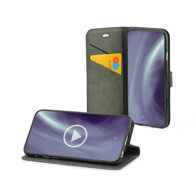 Fonex - Ovitek Book Identity za Motorola Moto E7, črna