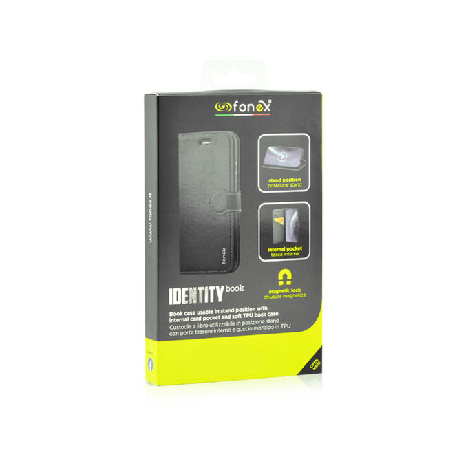 Fonex - Ovitek Book Identity za Motorola Moto E7, črna