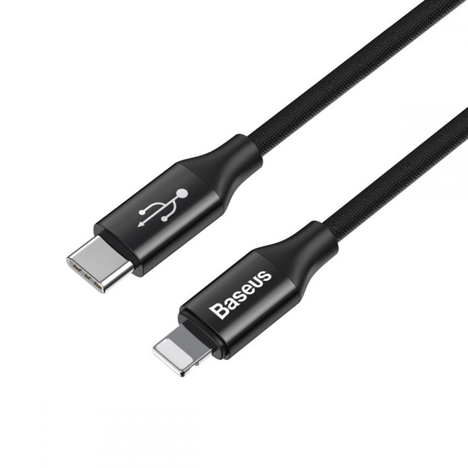 Baseus - Lightning / USB-C Kabel (1m), črna