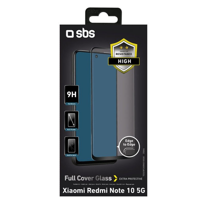 SBS - Tempered Glass Full Cover za Xiaomi Redmi Note 10 5G, črn