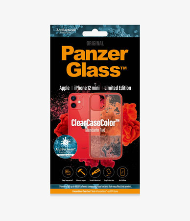 PanzerGlass - Ovitek ClearCase AB za iPhone 12 mini, rdeč