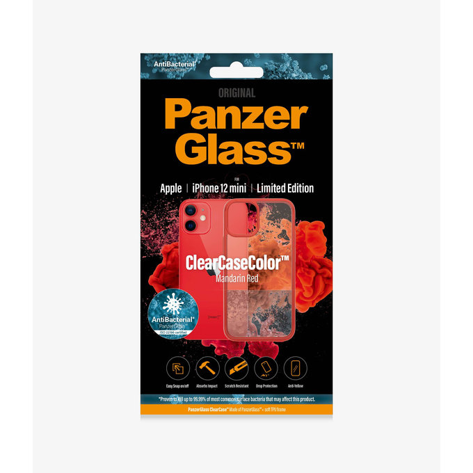 PanzerGlass - Ovitek ClearCase AB za iPhone 12 mini, rdeč