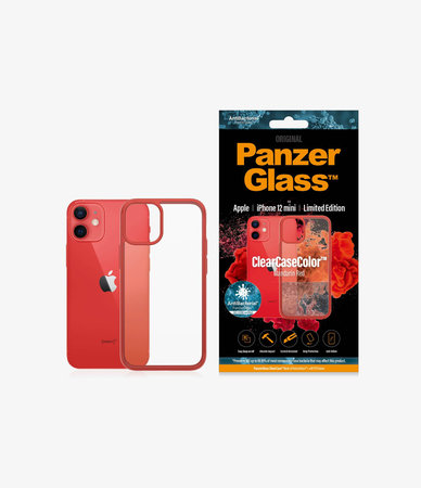 PanzerGlass - Ovitek ClearCase AB za iPhone 12 mini, rdeč