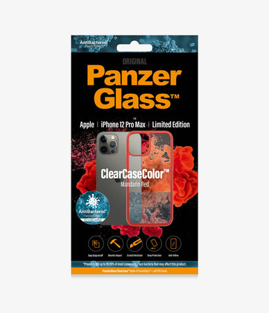 PanzerGlass - Ovitek ClearCase AB za iPhone 12 Pro Max, rdeč