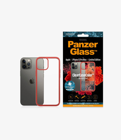 PanzerGlass - Ovitek ClearCase AB za iPhone 12 Pro Max, rdeč