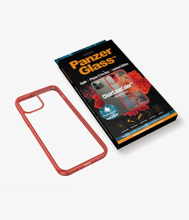 PanzerGlass - Ovitek ClearCase AB za iPhone 12 Pro Max, rdeč