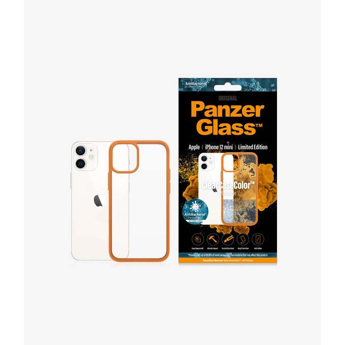 PanzerGlass - Ovitek ClearCase AB za iPhone 12 mini, oranžen