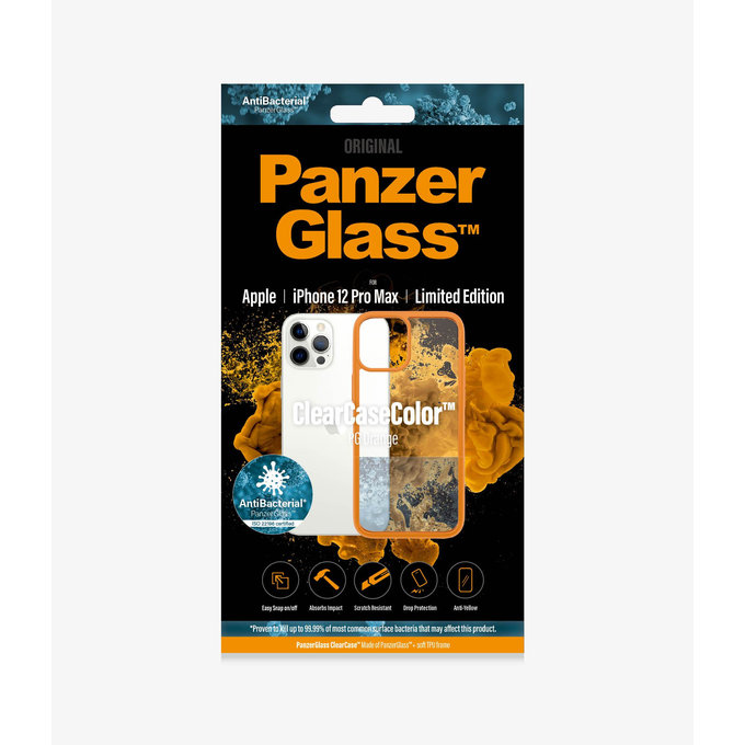 PanzerGlass - Ovitek ClearCase AB za iPhone 12 Pro Max, oranžen