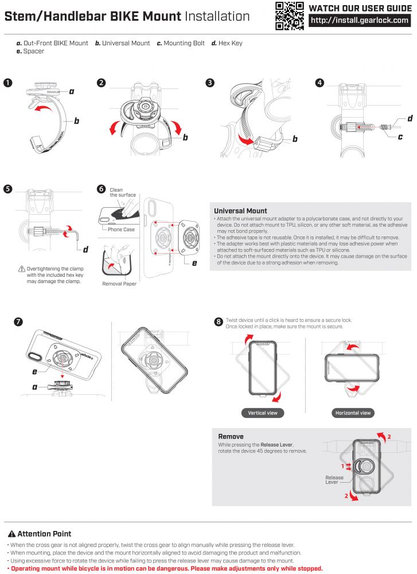 Spigen - Nosilec za Kolo in Skuter Gearlock MS100, črna