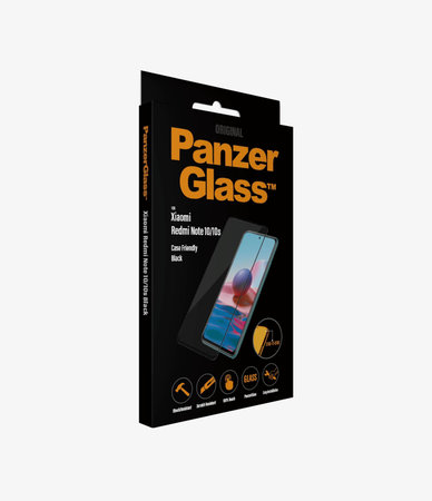 PanzerGlass - Kaljeno Steklo Case Friendly za Xiaomi Redmi Note 10, 10S, črn