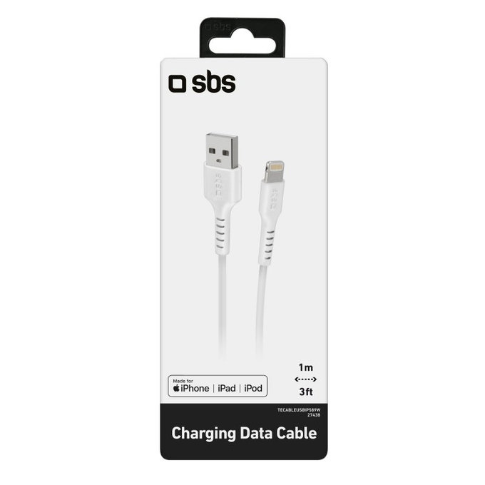 SBS - Lightning / USB kabel (1m), bel