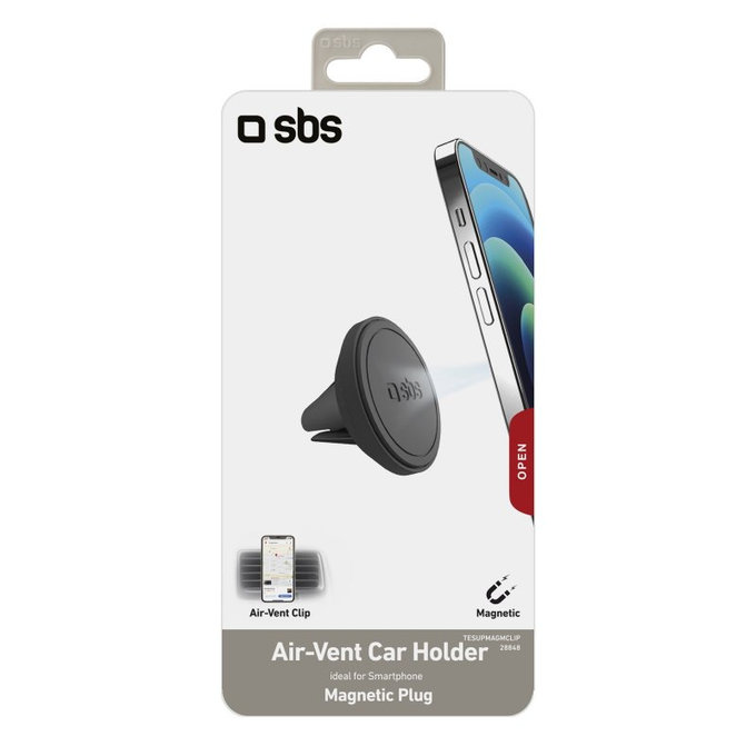 SBS - Avtomobilsko držalo za ventilacijo, magnetno, okroglo, črno