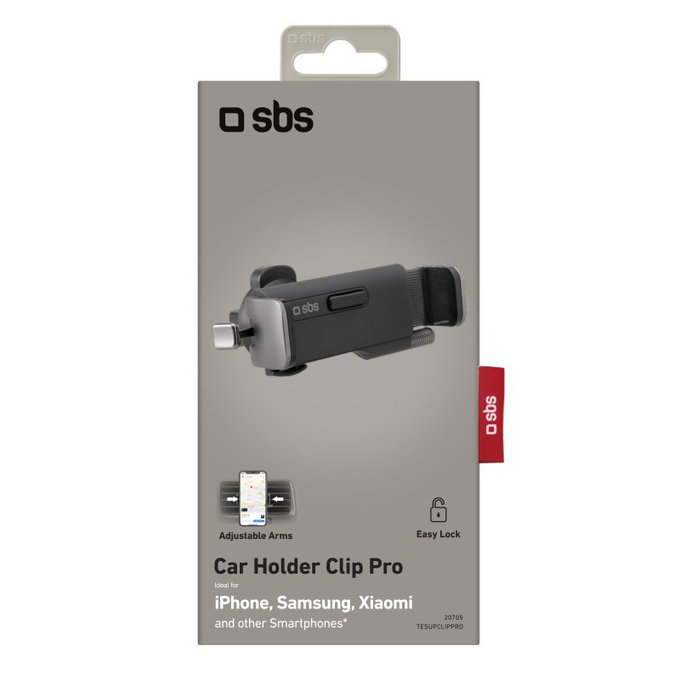 SBS - Clip Pro Car Holder, Universal for Ventilation, črn