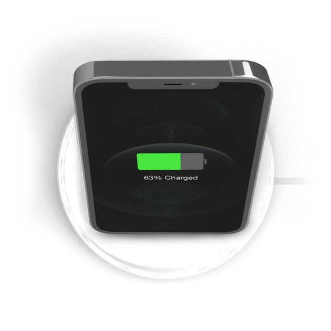 SBS - brezžični namizni polnilec, bel