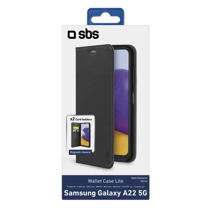SBS - Ovitek Book Wallet Lite za Samsung Galaxy A22 5G, črn