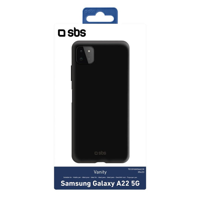 SBS - Vanity case za Samsung Galaxy A22 5G, črna