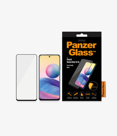 PanzerGlass - Kaljeno Steklo Case Friendly za Xiaomi Redmi Note 10 5G, črn