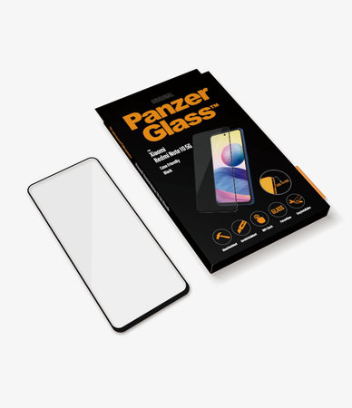 PanzerGlass - Kaljeno Steklo Case Friendly za Xiaomi Redmi Note 10 5G, črn