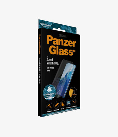 PanzerGlass - Kaljeno Steklo Case Friendly AB za Xiaomi Mi 11, Mi 11 Ultra, črn