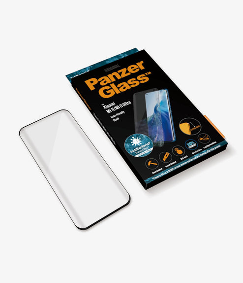 PanzerGlass - Kaljeno Steklo Case Friendly AB za Xiaomi Mi 11, Mi 11 Ultra, črn