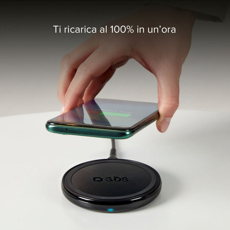 SBS - brezžični polnilec s Qi, črn