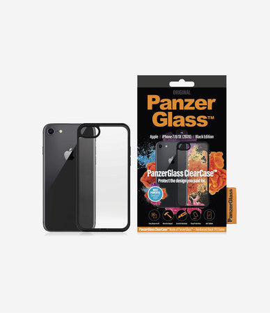 PanzerGlass - Ovitek ClearCase za iPhone 7, 8, SE 2020 in SE 2022, črn