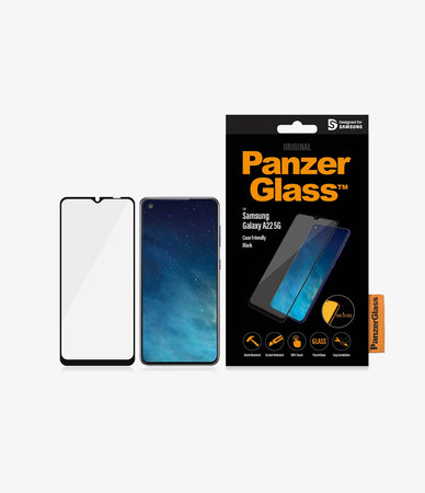 PanzerGlass - Kaljeno Steklo Case Friendly za Samsung Galaxy A22 5G, črn