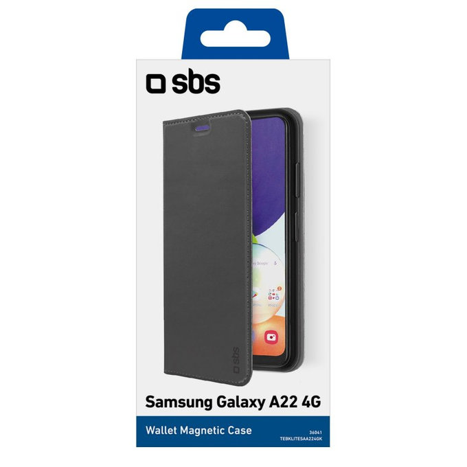 SBS - Ovitek Book Wallet Lite za Samsung Galaxy A22, črn